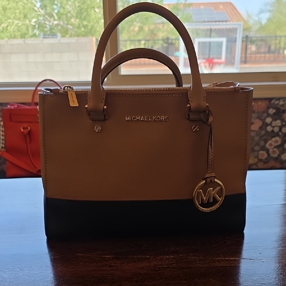 Michael Kors Brown and Black Satchel